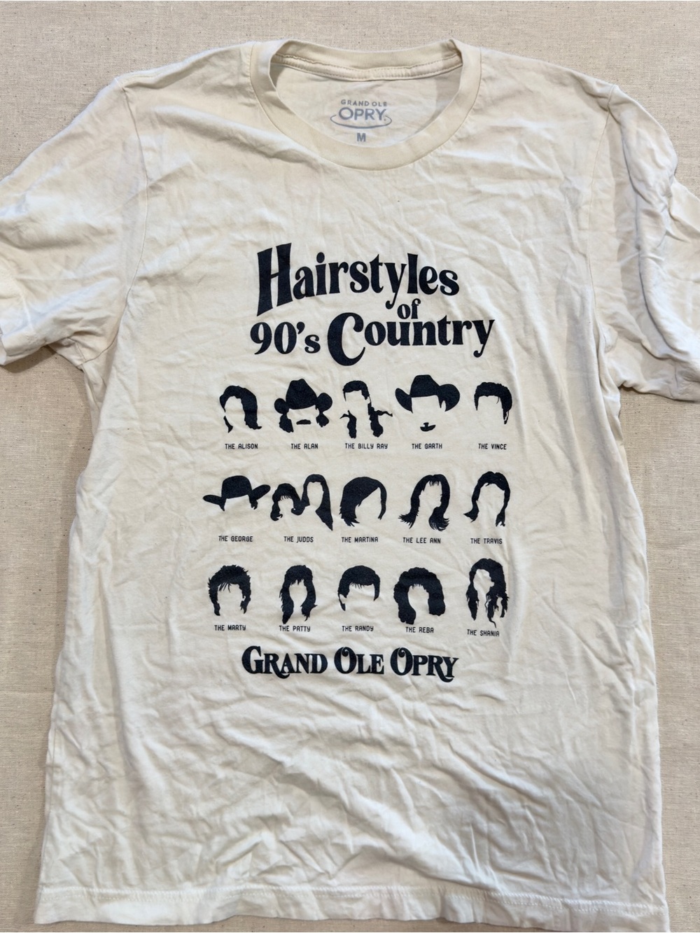 Grand Ole Opry Women's White 'Hairstyles of 90's Country' Graphic Tee